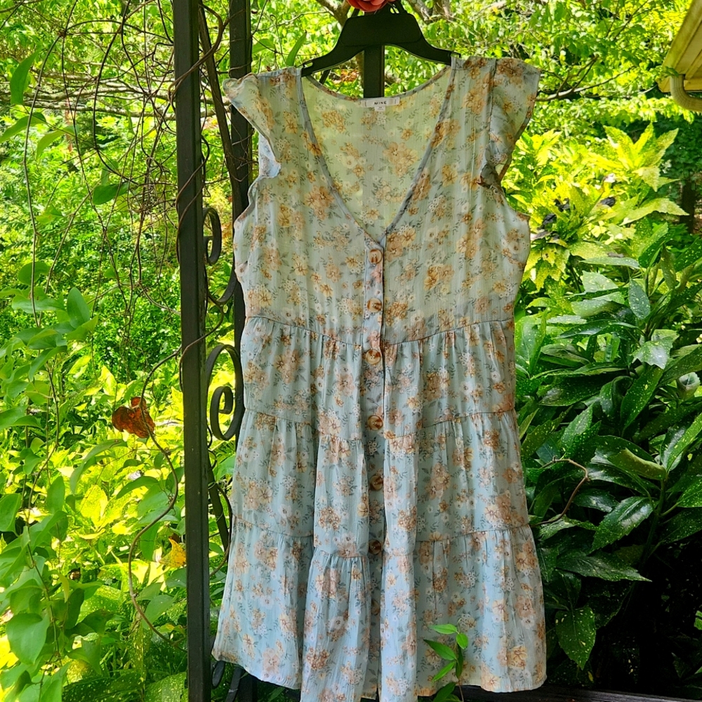 Mine Button Down Womens Floral Dress.